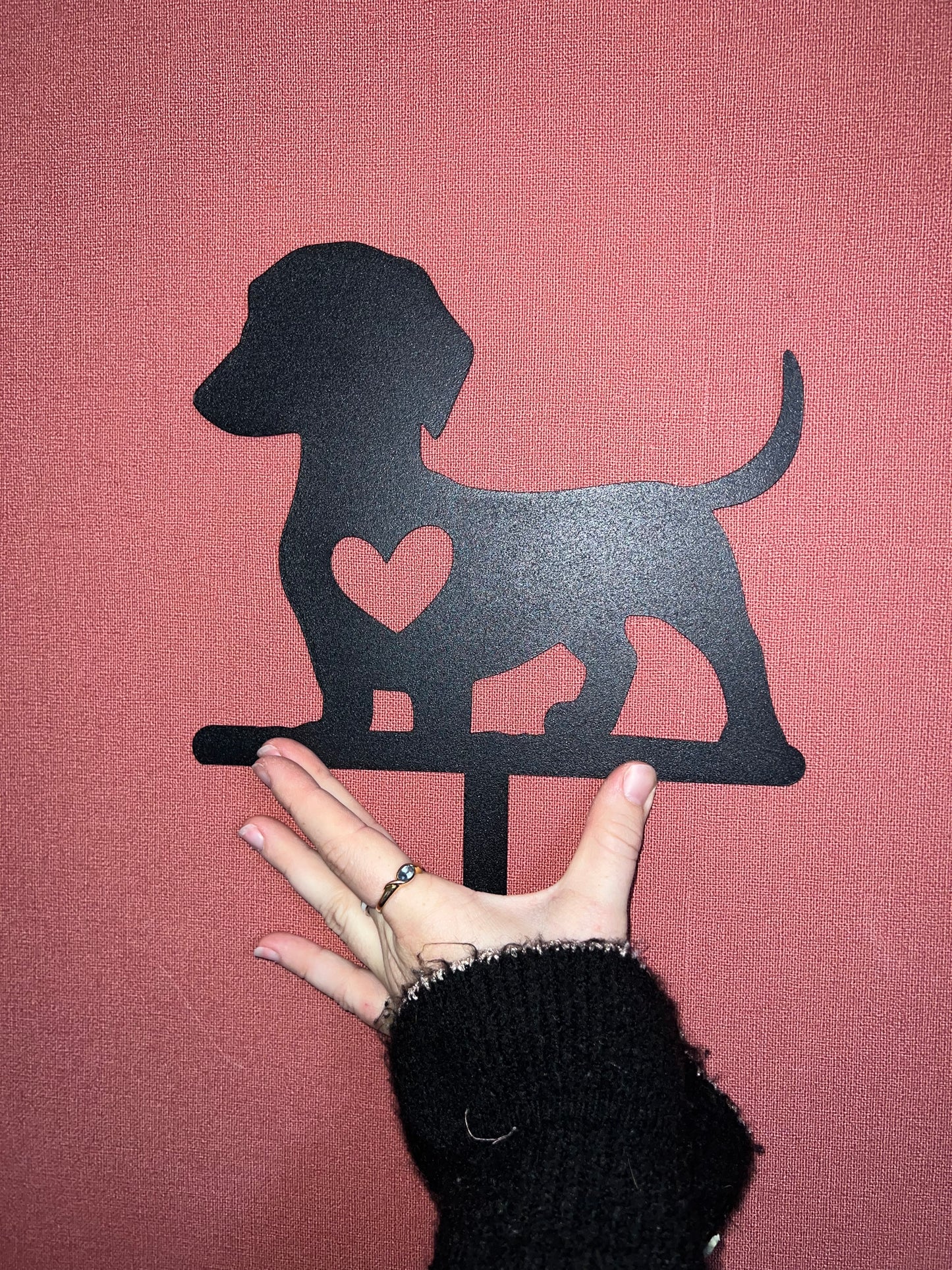 Support métal chien