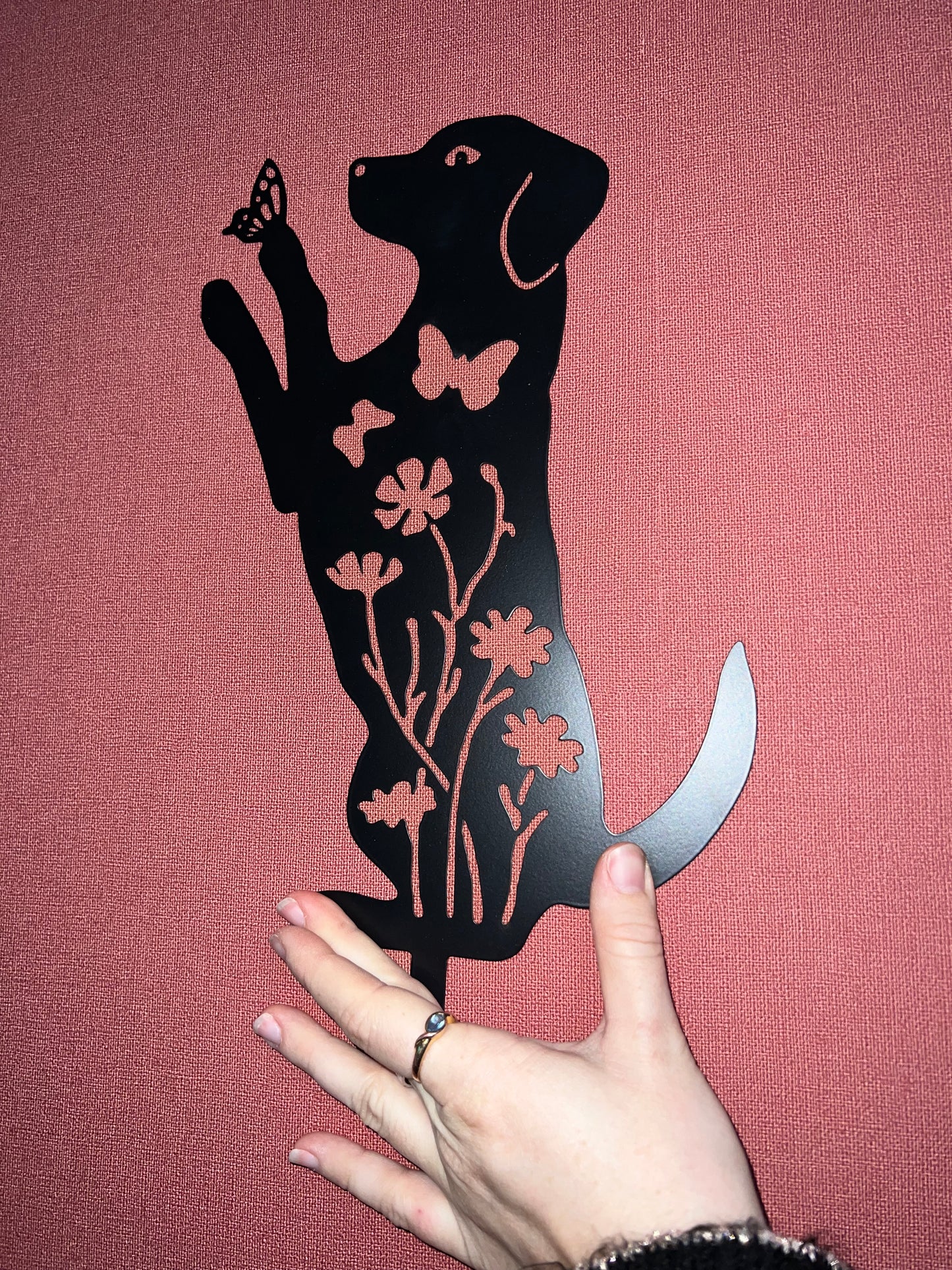 Support métal chien