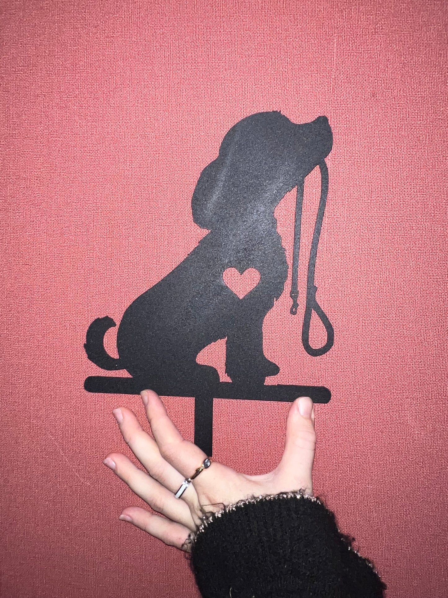 Support métal chien