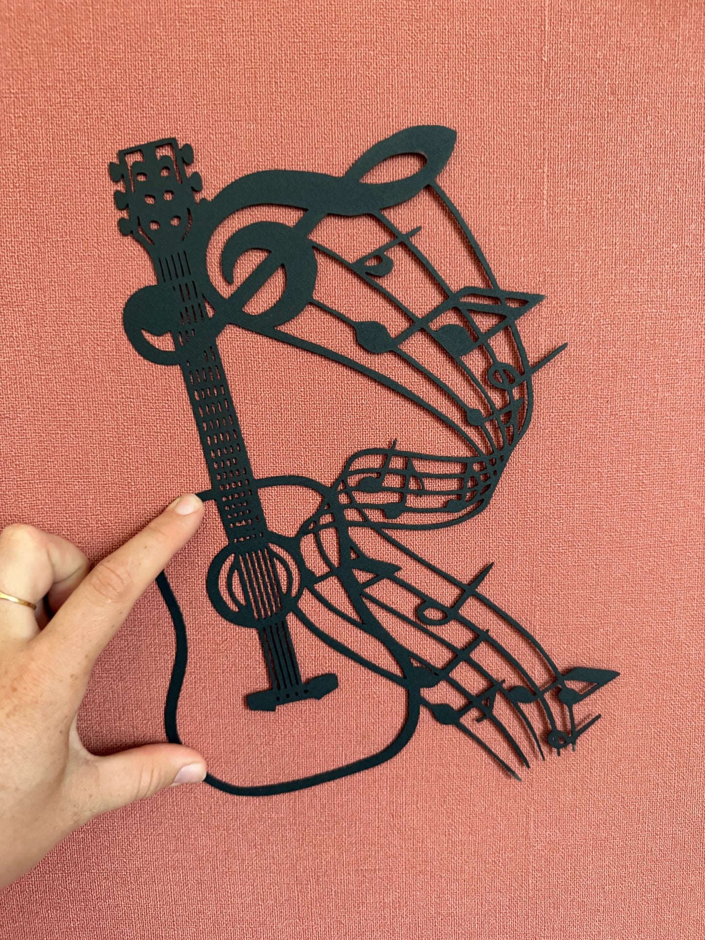 Décoration mural en métal musique guitare