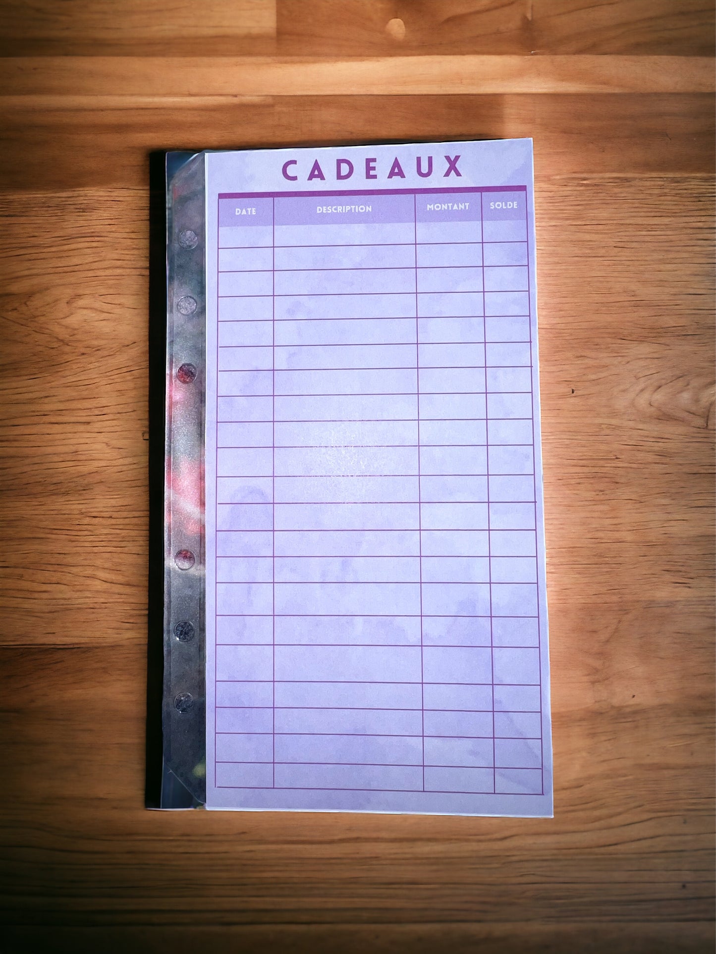 Fiche épargne budget cadeaux