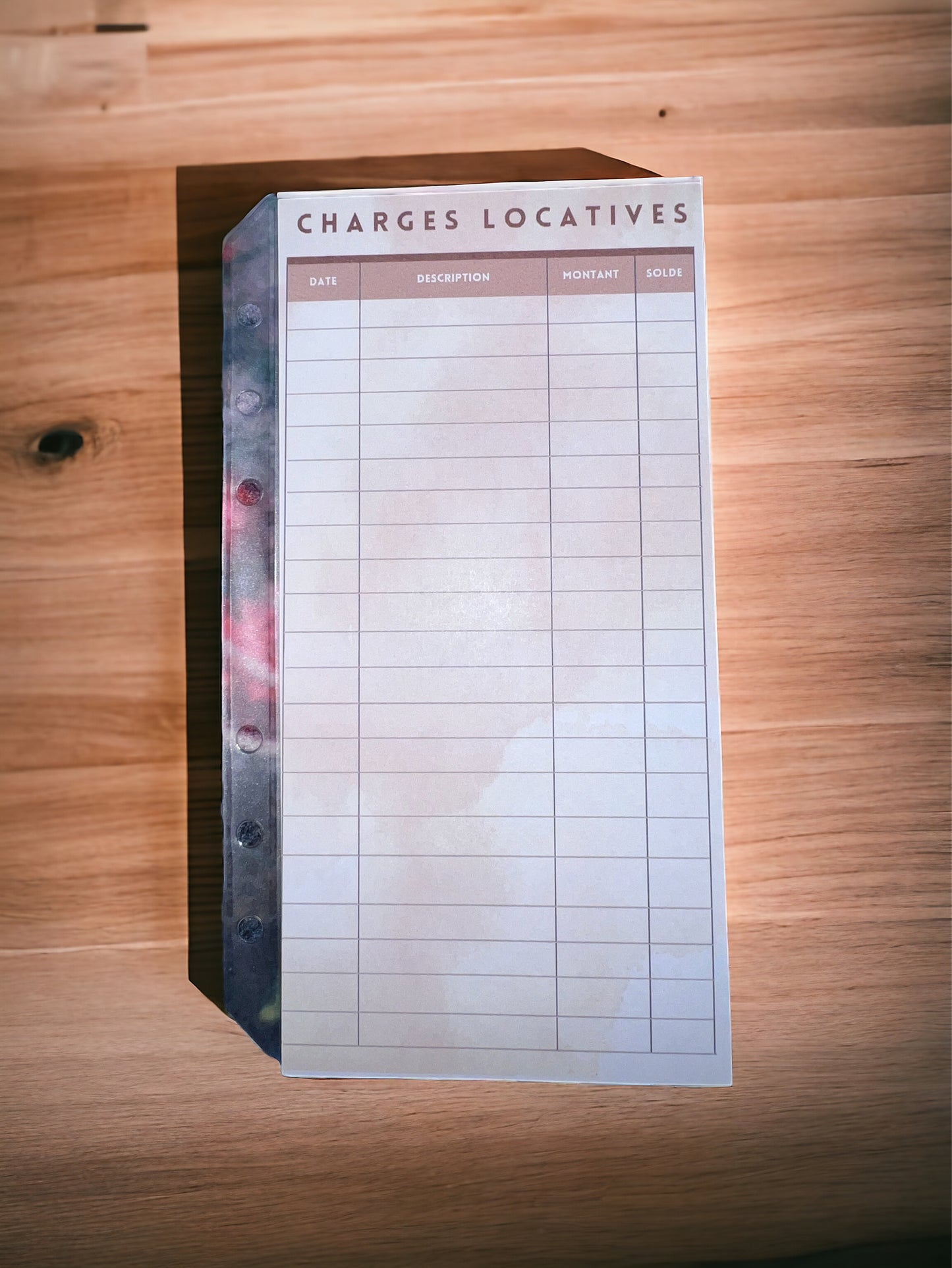 Fiche épargne budget charges locatives