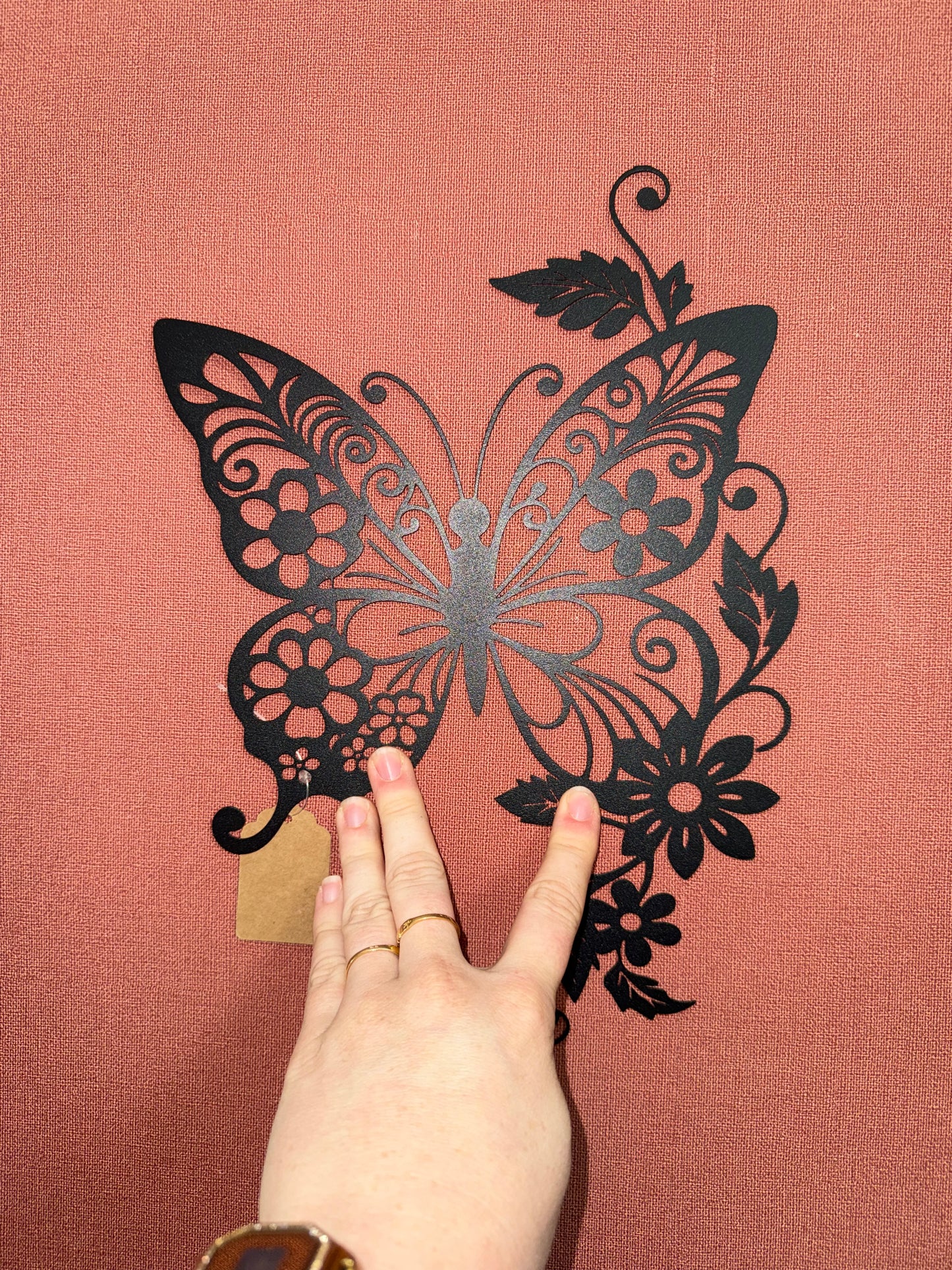 Décoration mural en métal papillon