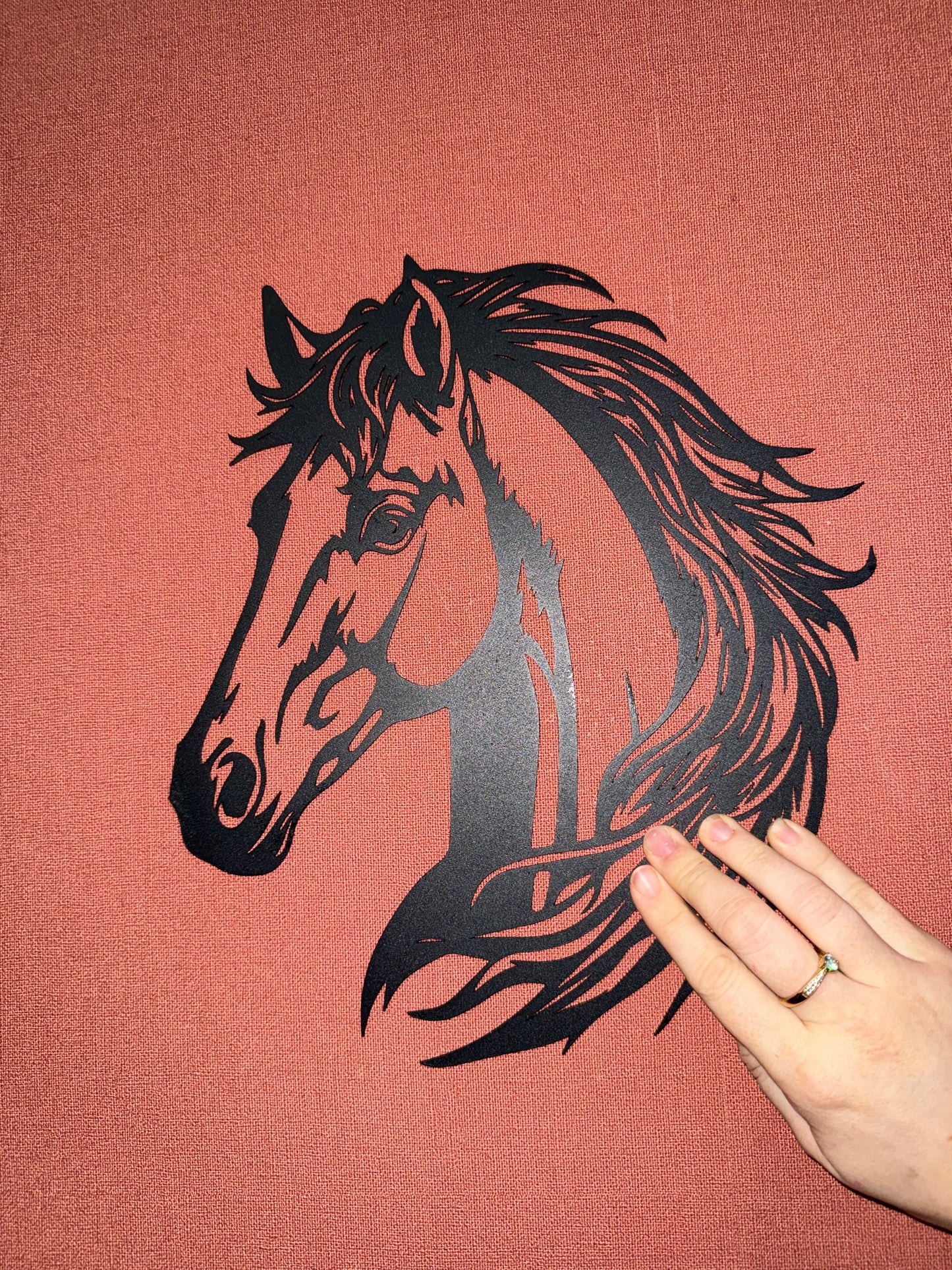 Décoration mural en métal cheval