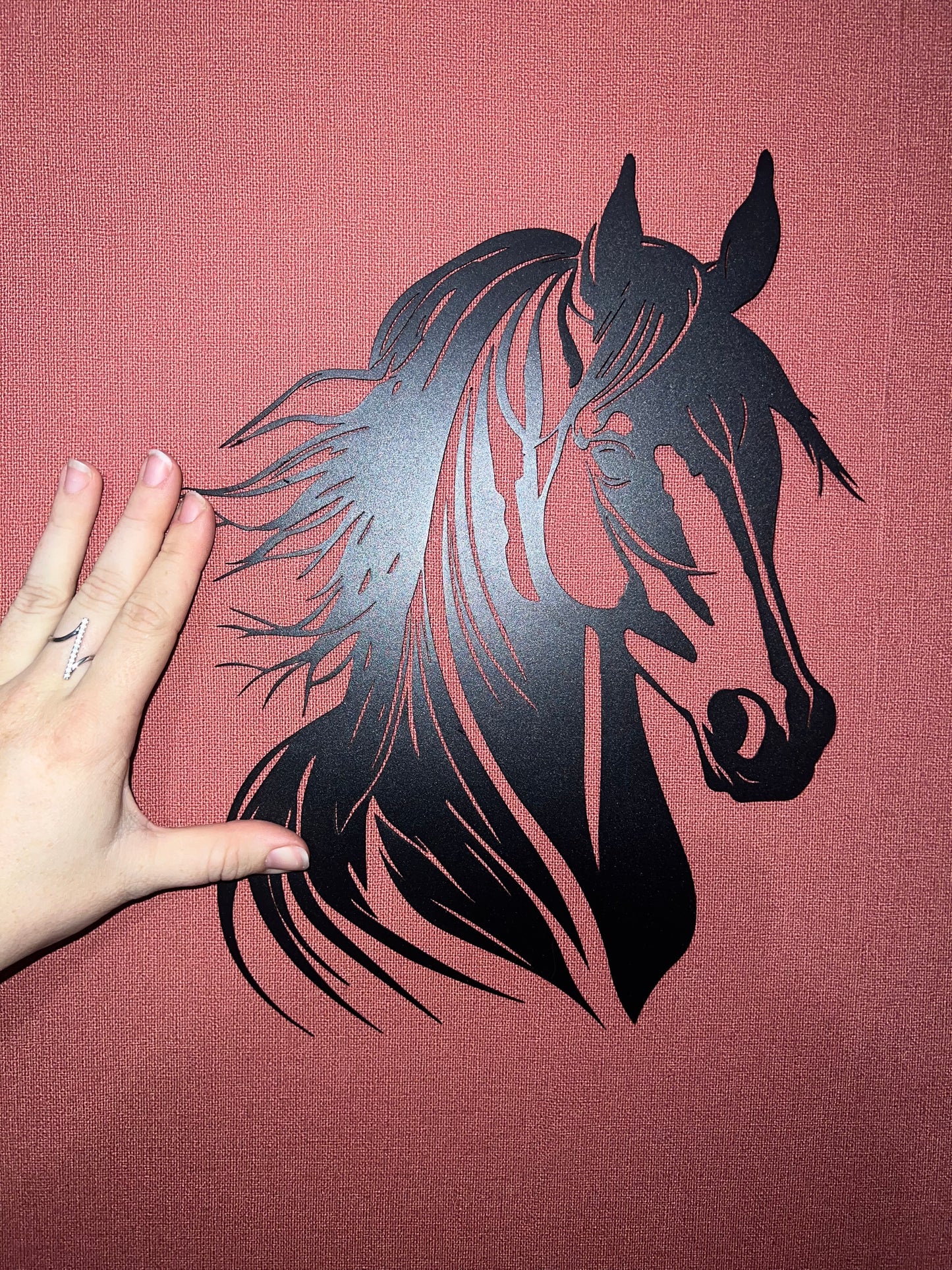 Décoration mural en métal cheval
