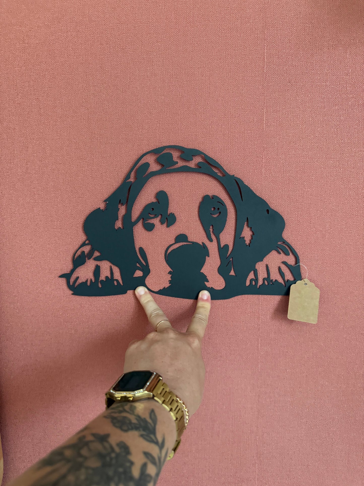 Décoration mural en métal chien dalmatien