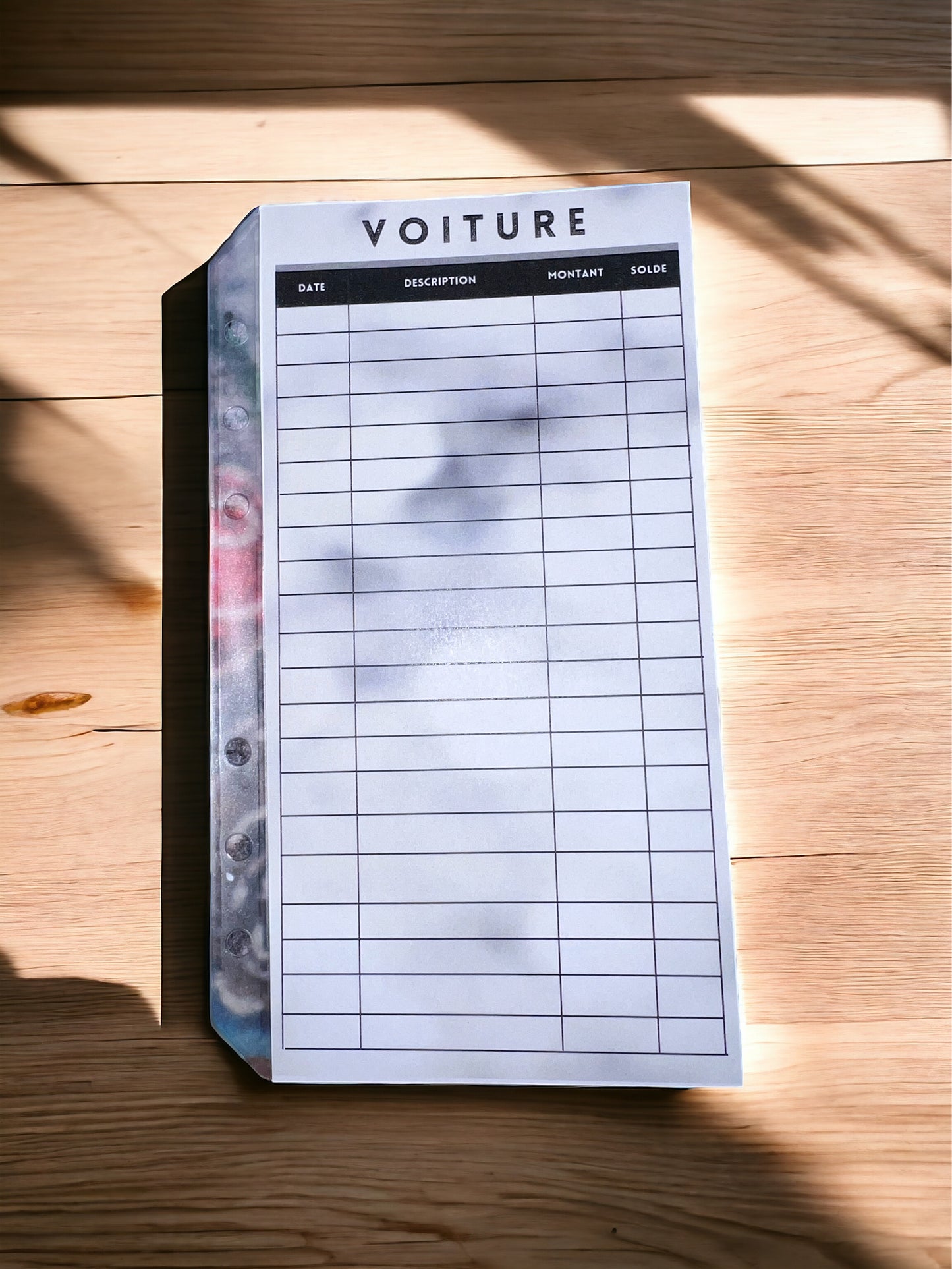 Fiche épargne budget voiture