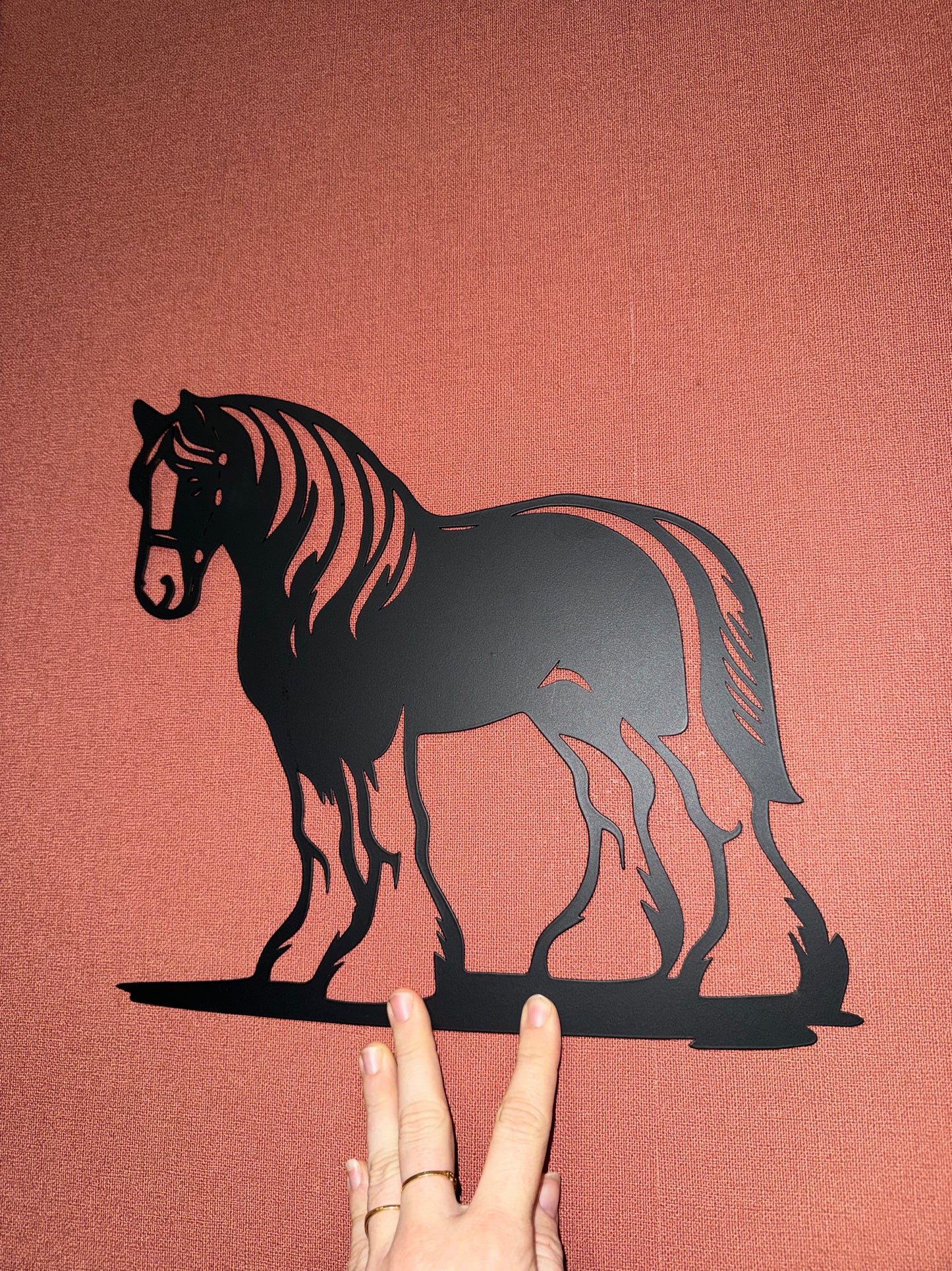 Décoration mural en métal cheval