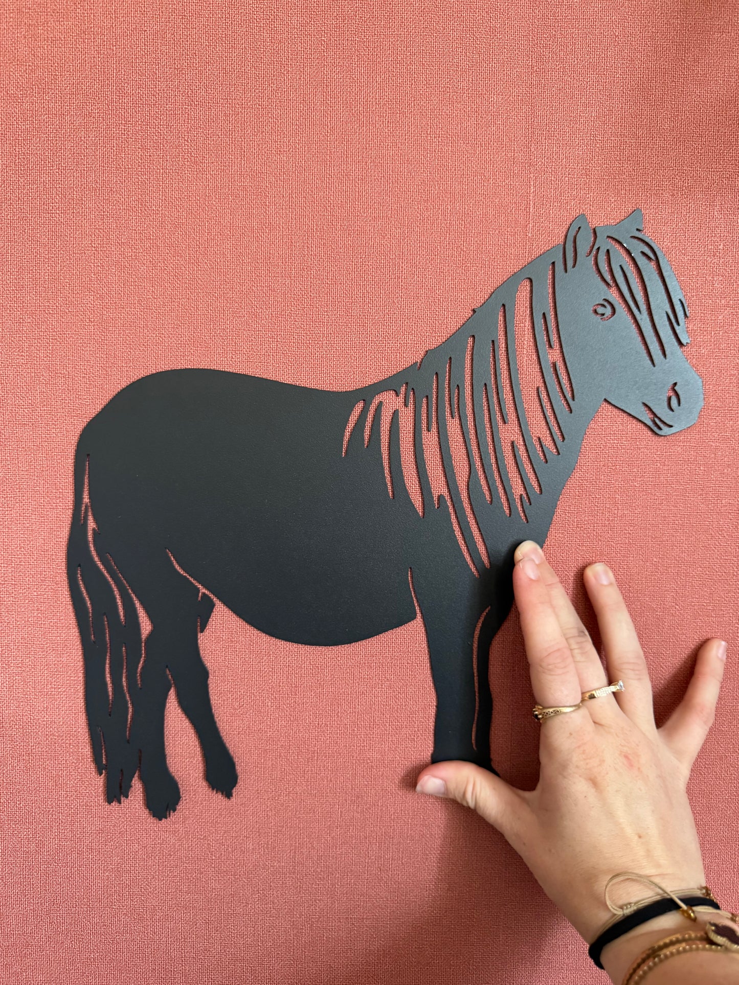 Décoration mural en métal poney / cheval