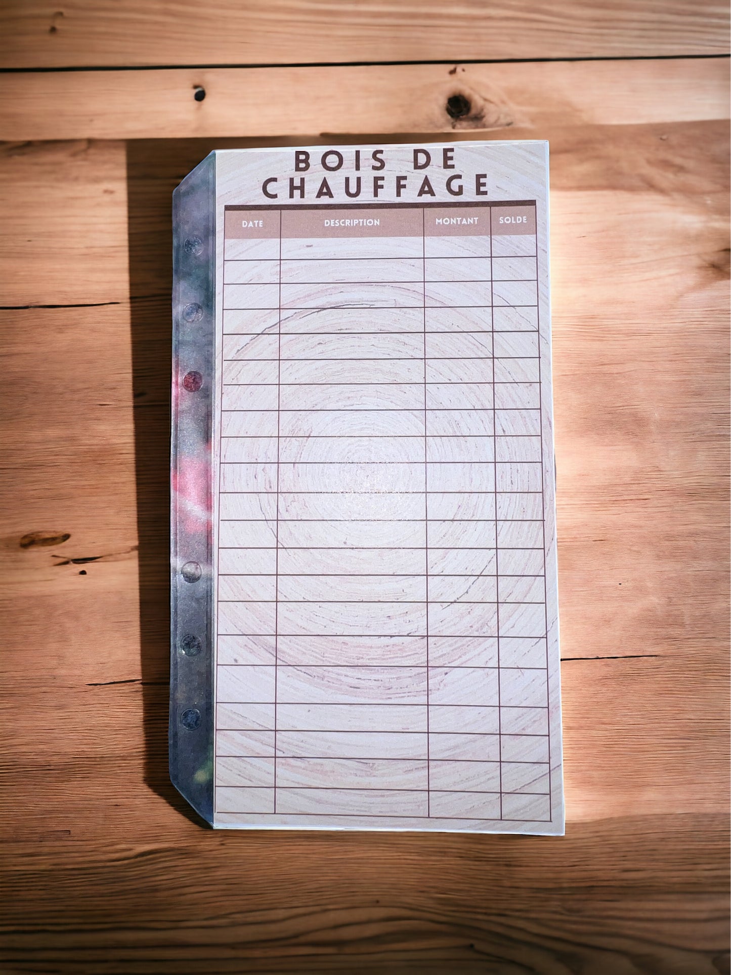 Fiche épargne budget bois