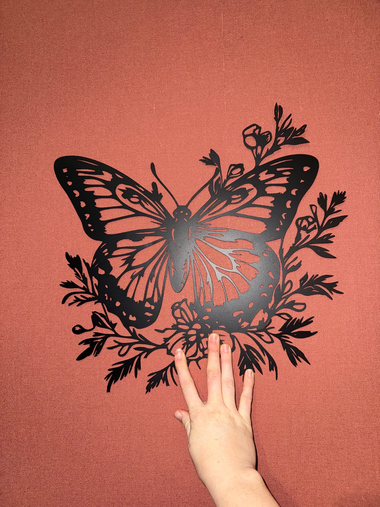 Décoration mural en métal papillon