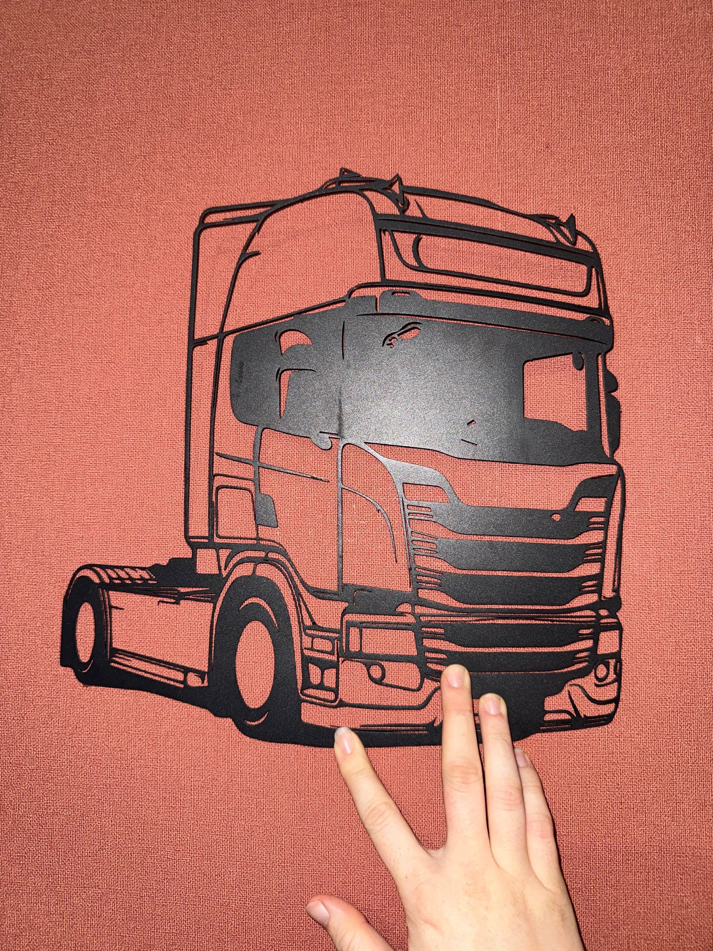 Décoration mural en métal camion poids lourds