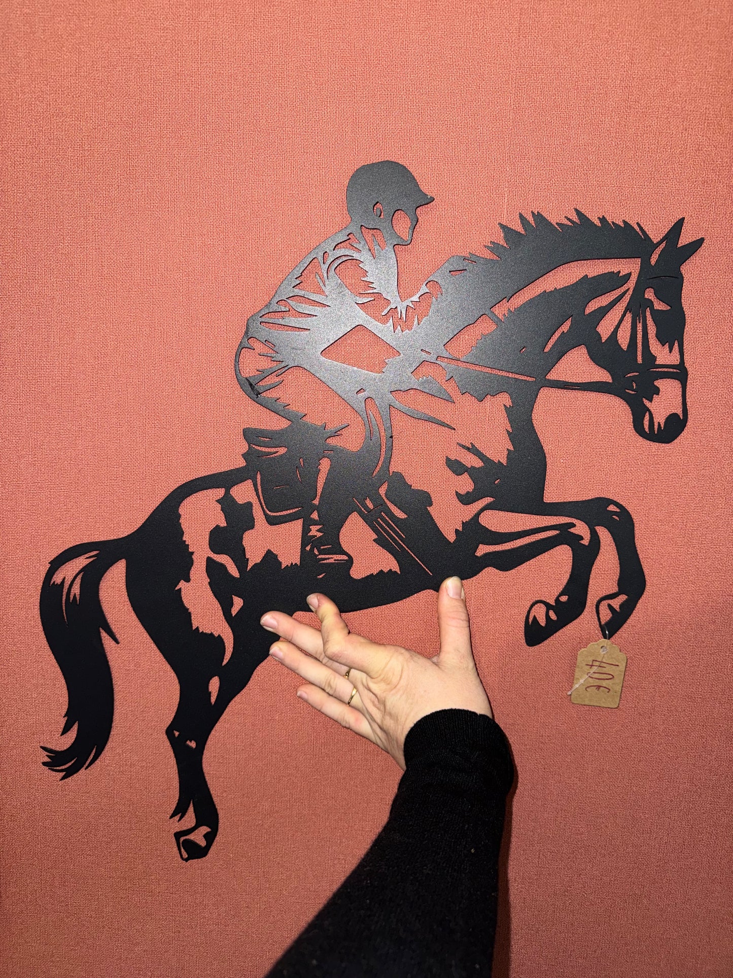 Décoration mural en métal cheval