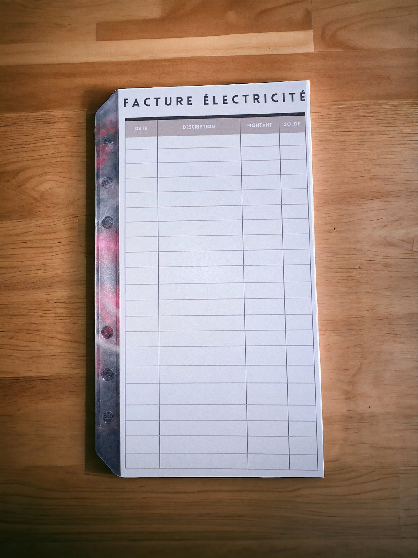 Fiche épargne budget facture d’électricité