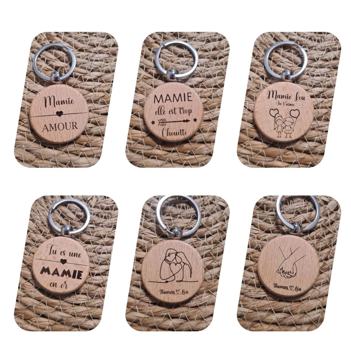 Porte clé personnalisé gravé, idée cadeau maman, mamie, papy, parrain, marraine, mariage, maîtresse …