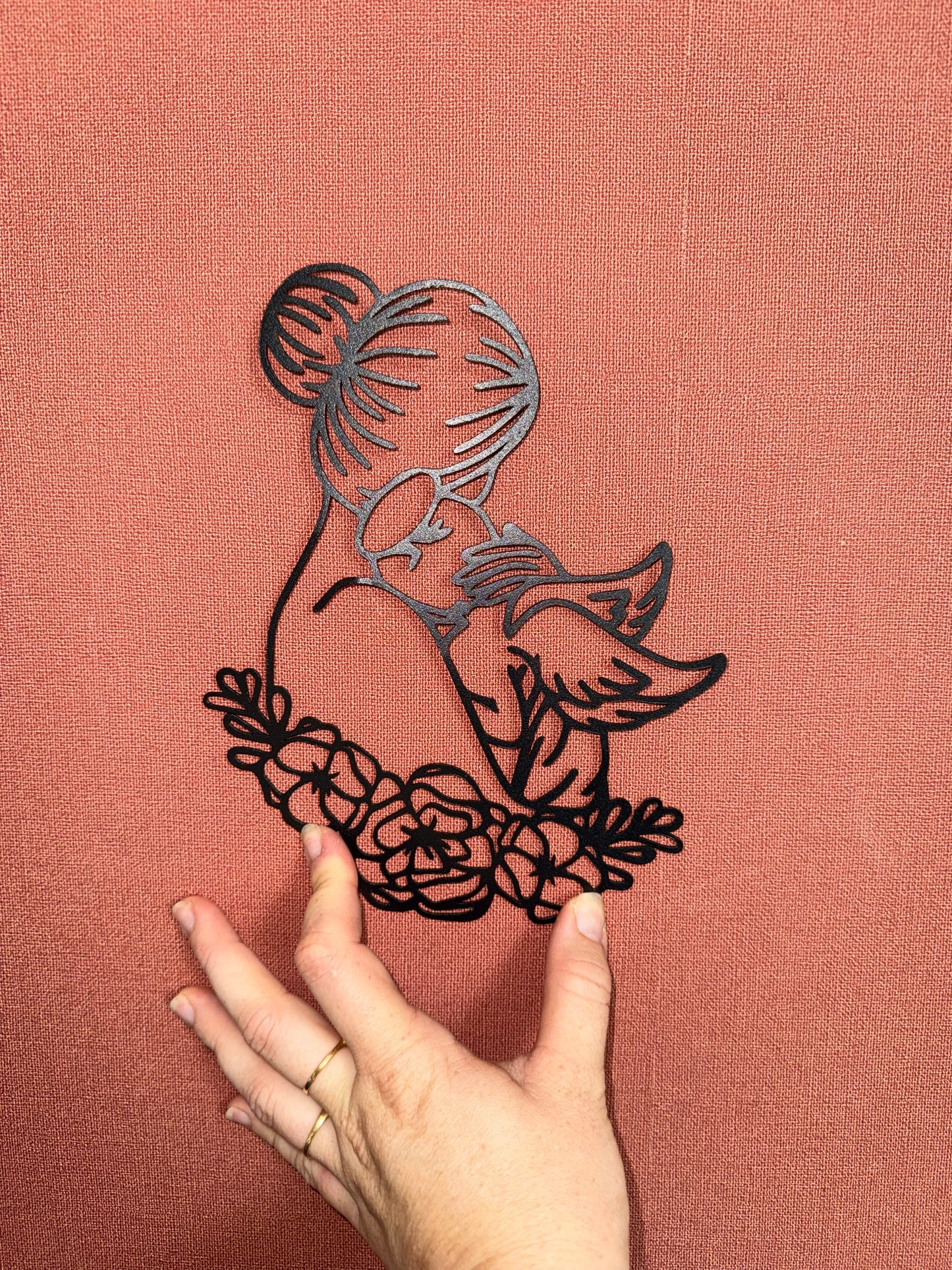 Décoration mural en métal mam'ange