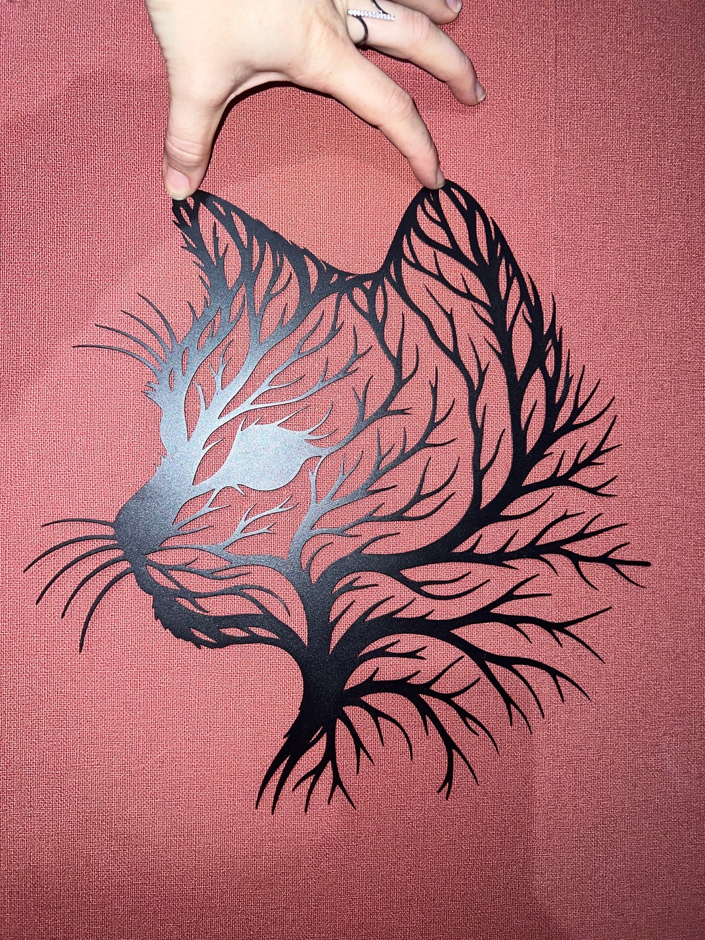 Décoration mural en métal chat