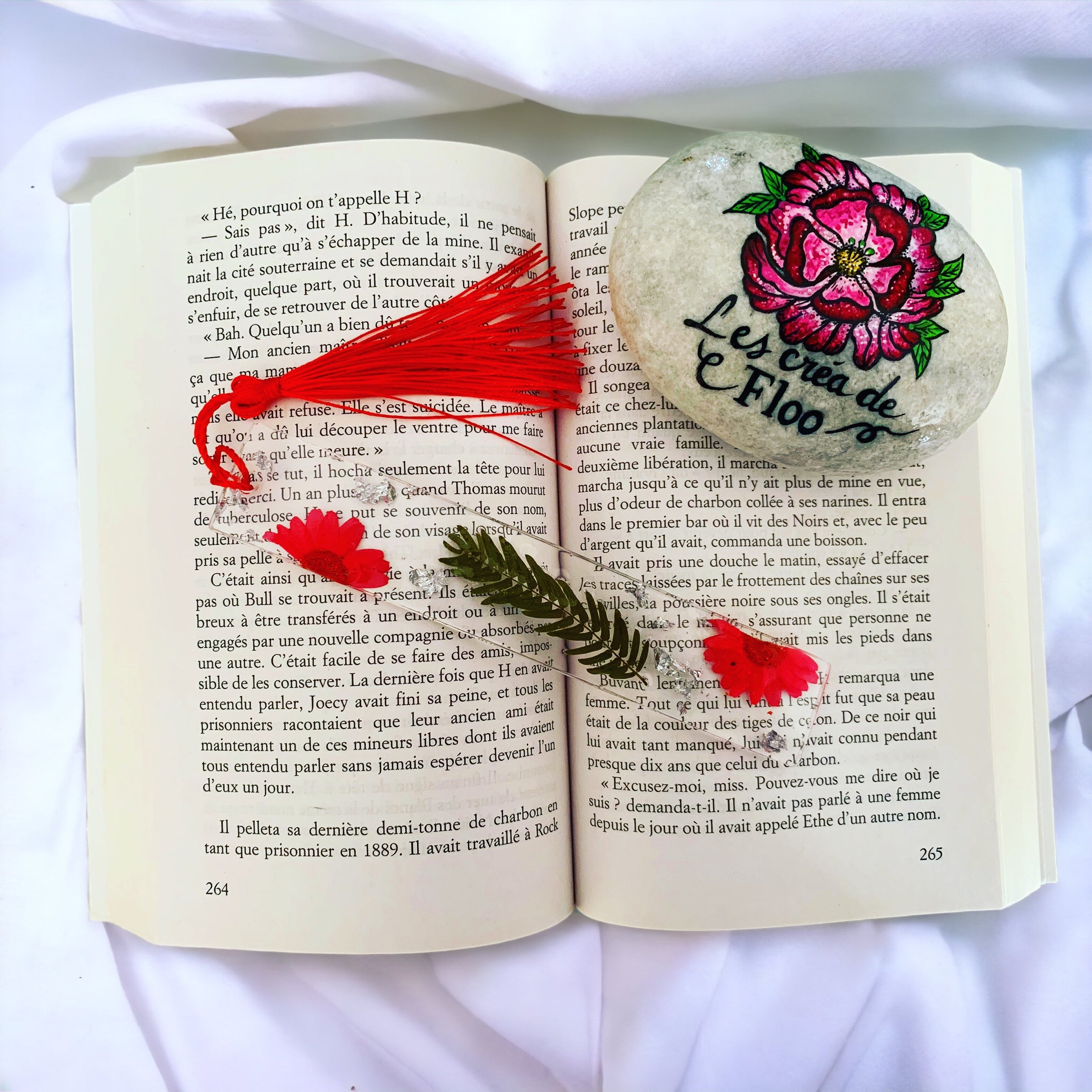 Marque-pages En Résine Avec Fleurs Pressées - Lot De 2, Pampilles Et Marguerites - Cadeau Pour Lecteurs, Enseignants, étudiants