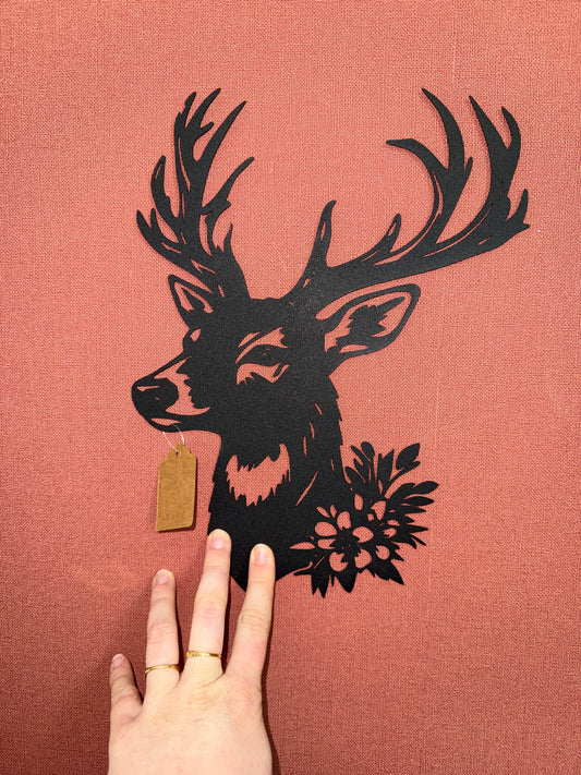 Support métal cerf