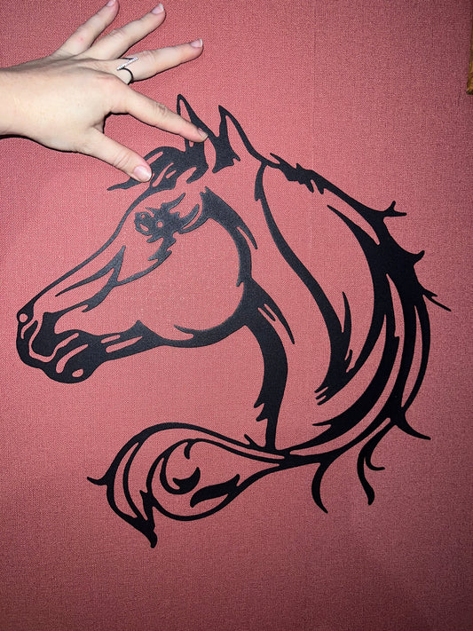 Décoration mural en métal cheval