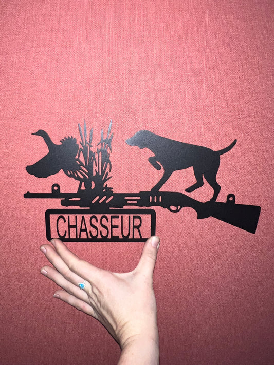 Support métal chasseur