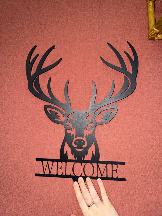 Décoration mural en métal cerf