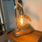 Lampe avec bois flotté