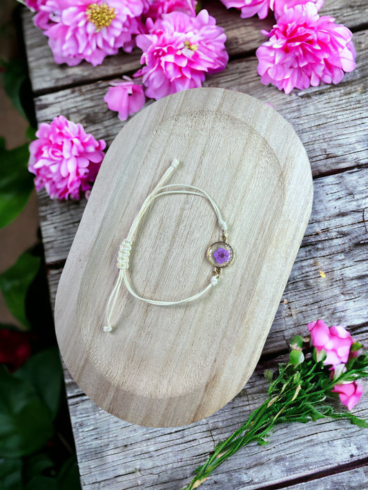 Bracelet fleurs séchées