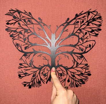 Décoration mural en métal papillon