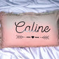 Coussin personnalisé rose