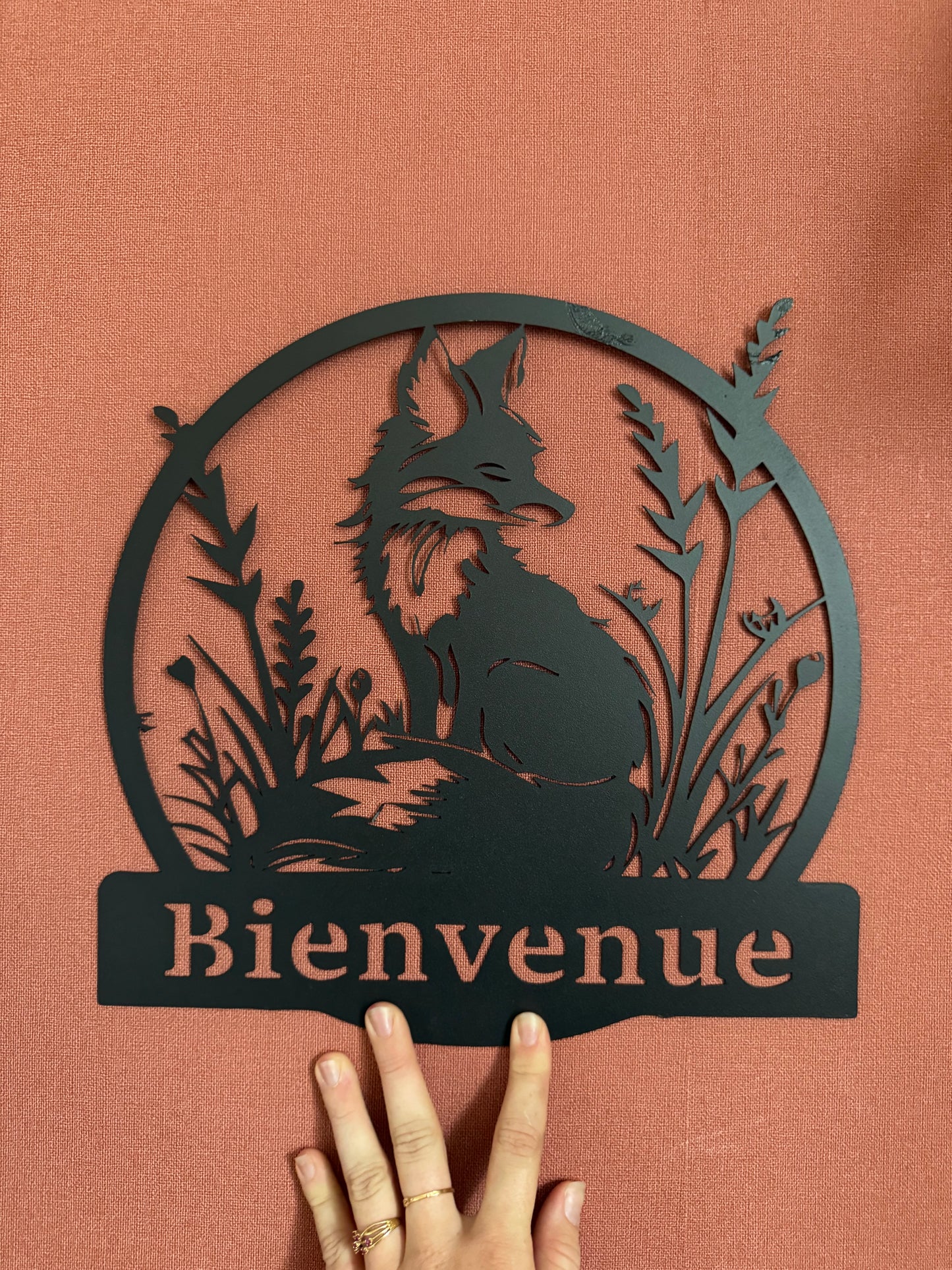 Décoration mural en métal renard