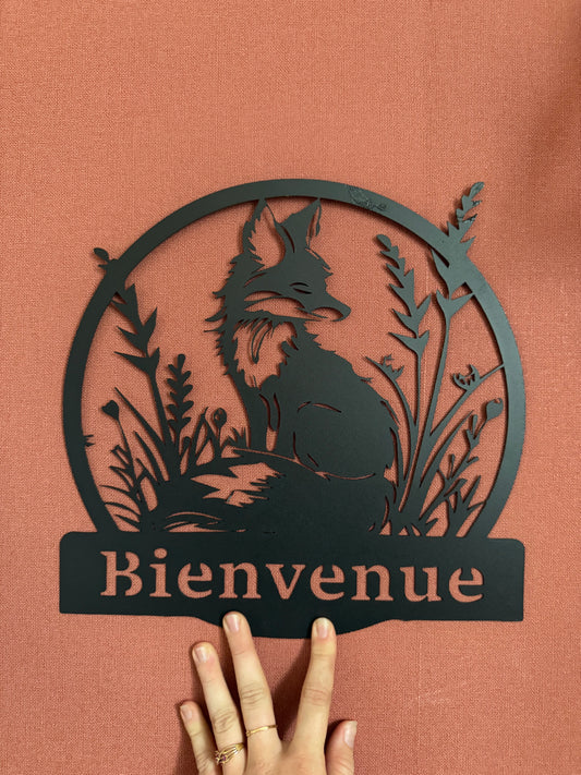 Décoration mural en métal renard