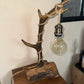 Lampe avec bois de cerf