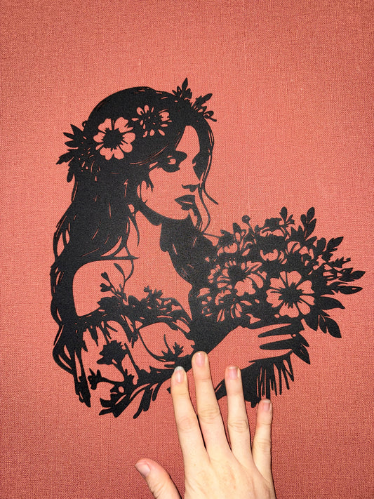 Décoration mural en métal femme