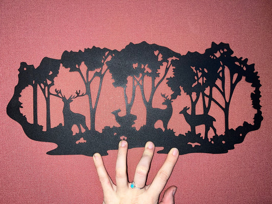 Décoration mural en métal chasse, cerf