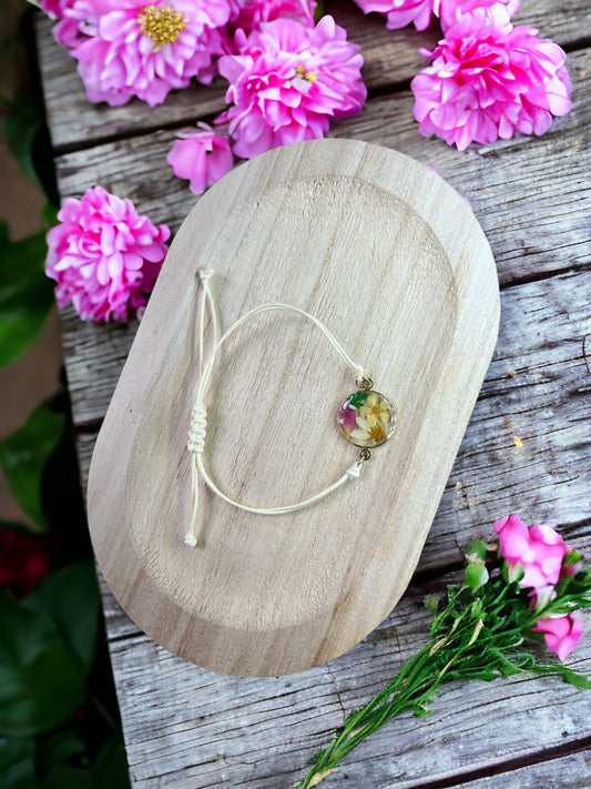 Bracelet fleurs séchées