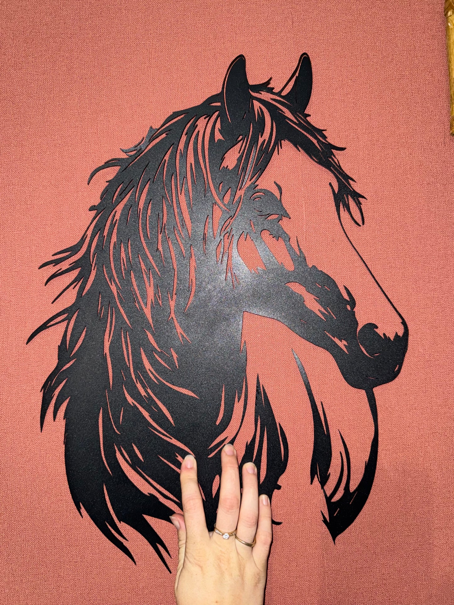Décoration mural en métal cheval