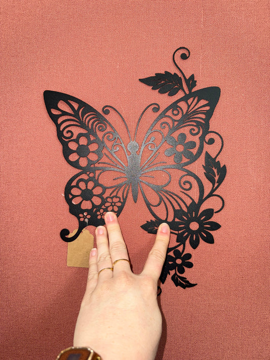 Décoration mural en métal papillon