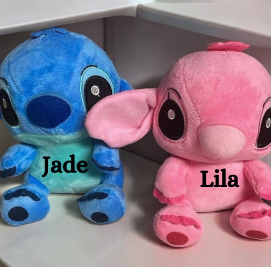 Doudou, peluche Stitch, Angel personnalisée
