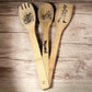 Cuillère en bois gravée personnalisée, spatule personnalisée, idée cadeau maman, papa, marraine, mamie, papy, parrain