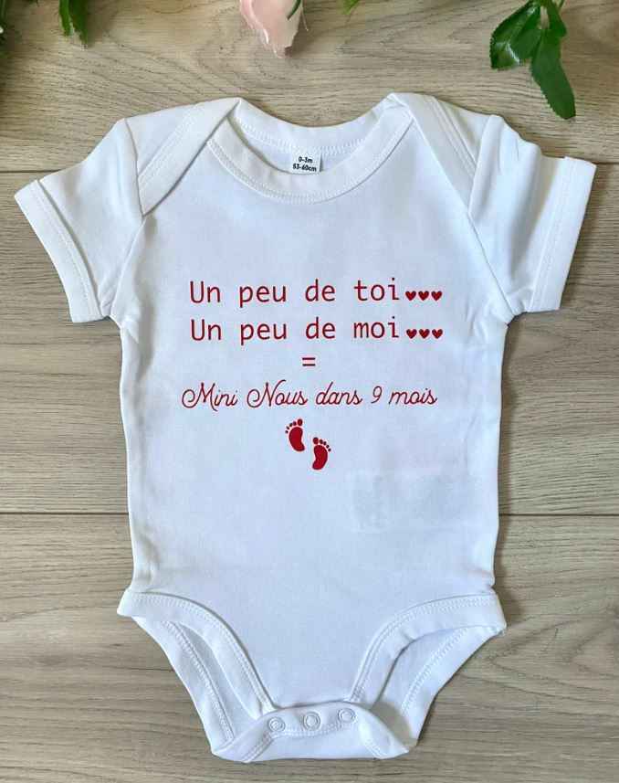 Body Bébé Annonce Grossesse Papa - Bébé Miracle - Cadeau Annonce Grossesse - Bébé Miracle GPA - Bébé Arc En Ciel - France