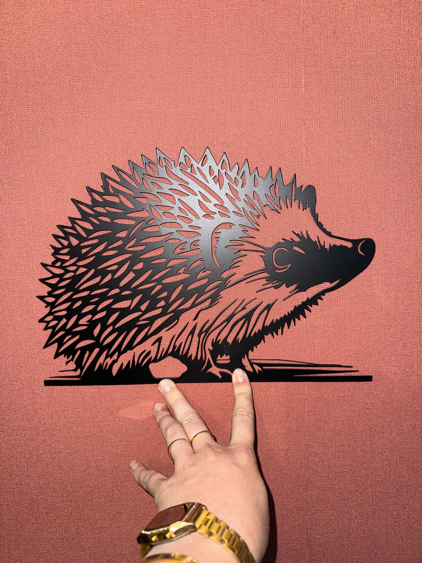 Décoration mural en métal herisson