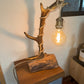 Lampe avec bois de cerf