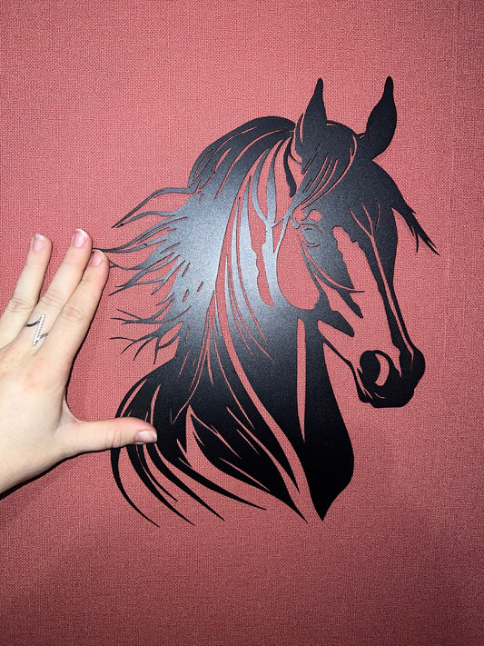Décoration mural en métal cheval