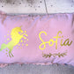 Coussin personnalisé rose