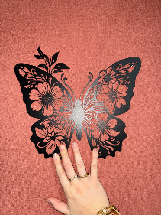 Décoration mural en métal papillon