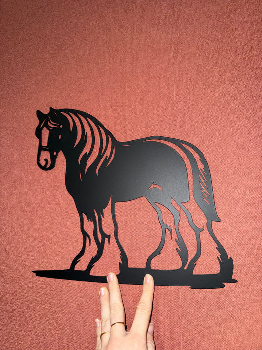 Décoration mural en métal cheval
