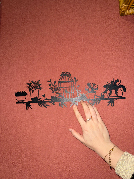 Décoration mural en métal fleurs