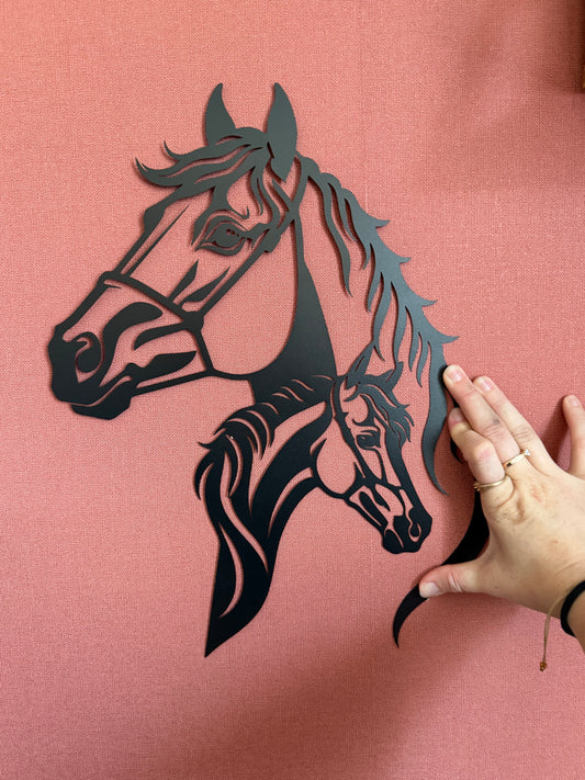 Décoration mural en métal cheval