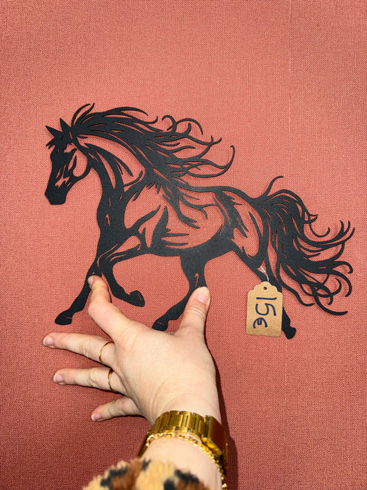 Décoration mural en métal cheval